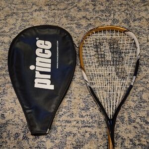 Prince Black Team Cobra Squash Racket with Cover.